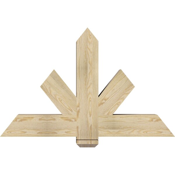 Ekena Millwork Kennewick Rough Sawn Timber Gable Bracket, Douglas Fir, 48"W x 30"H x 6"D x 6"F, 15/12 Pitch GBW048X30X0606KEN00RDF - main